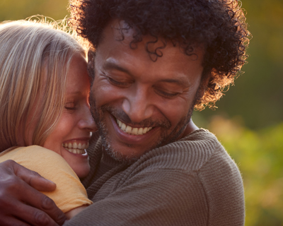 happy couple embracing joyful moments together close bond 2 people